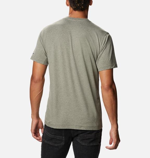 Columbia Tech Trail T-Shirt Green For Men's NZ94836 New Zealand